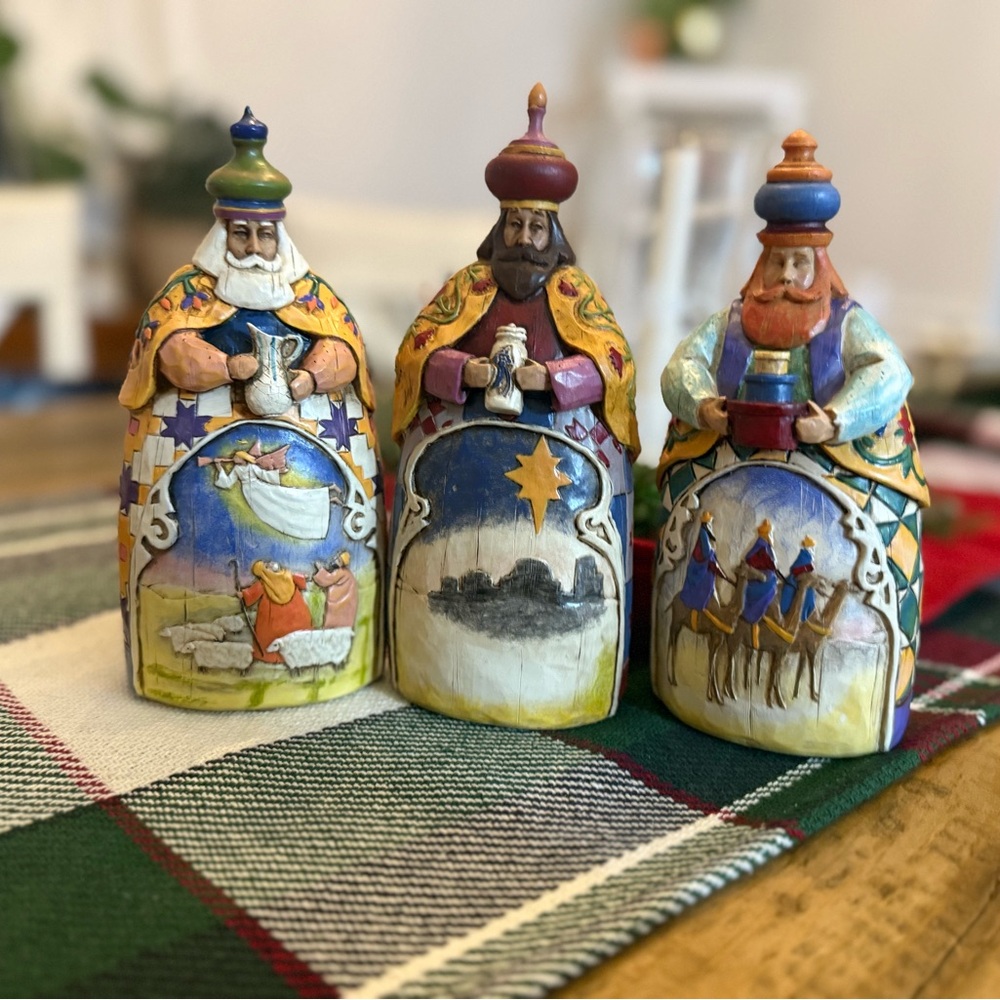 Jim Shore Three Wisemen Nativity Let Every Heart Prepare Him Room Vintage 2003